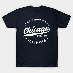 The Windy City Chicago (White Text) T-Shirt